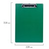 Доска-планшет BRAUBERG "NUMBER ONE" с прижимом А4 (228х318 мм), картон/ПВХ, ЗЕЛЕНАЯ, 232222 - фото 2631611