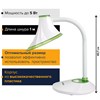 Настольная лампа-светильник SONNEN OU-608, на подставке, светодиодная, 5 Вт, белый/зеленый, 236670 - фото 2631834