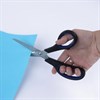 Ножницы BRAUBERG "Soft Grip", 190 мм, черно-синие, резиновые вставки, 3-х сторонняя заточка, 230762 - фото 2631965
