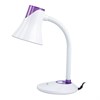 Настольная лампа-светильник SONNEN OU-607, на подставке, цоколь Е27, белый/фиолетовый, 236682 - фото 2633424