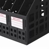 Лоток вертикальный для бумаг BRAUBERG "MAXI Plus", 240 мм, 6 отделений, сетчатый, сборный, черный, 237015 - фото 2634155