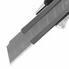 Нож канцелярский 18 мм BRAUBERG "Metallic", роликовый фиксатор, резиновые вставки, металл, 237159 - фото 2634250