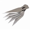 Нож макетный (скальпель) BRAUBERG "Special", 6 лезвий в комплекте, металлический корпус, блистер, 235405 - фото 2634950