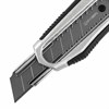 Нож канцелярский мощный 18 мм BRAUBERG "Heavy duty", автофиксатор, резиновые вставки, металл, 237158 - фото 2635415