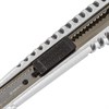 Нож универсальный 9 мм BRAUBERG "Metallic", металлический корпус (рифленый), автофиксатор, блистер, 236971 - фото 2635542