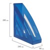 Лоток вертикальный для бумаг BRAUBERG "Office style", 245х90х285 мм, тонированный синий, 237282 - фото 2635755
