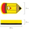 Стиратель магнитный для магнитно-маркерной доски ЮНЛАНДИЯ "Карандаш", 55х100 мм, желтый с рисунком, 237507 - фото 2635969