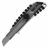 Нож канцелярский 18 мм BRAUBERG "Metallic", роликовый фиксатор, резиновые вставки, металл, 237159 - фото 2636066
