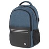 Рюкзак BRAUBERG URBAN универсальный, с отделением для ноутбука, USB-порт, "Denver", синий, 46х30х16 см, 229893 - фото 2636535