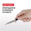 Нож канцелярский 9 мм BRAUBERG "Extra 30", металлический, лезвие 30°, автофиксатор, подвес, 237084 - фото 2636929