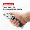 Нож универсальный мощный BRAUBERG "Professional", 4 лезвия в комплекте, автофиксатор, металл, 237160 - фото 2636955