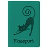 Обложка для паспорта, мягкий полиуретан, "Кошка", бирюзовая, STAFF, 237616 - фото 2637696