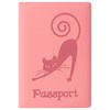 Обложка для паспорта, мягкий полиуретан, "Кошка", персиковая, STAFF, 237615 - фото 2637699