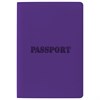 Обложка для паспорта, мягкий полиуретан, "PASSPORT", фиолетовая, STAFF, 237608 - фото 2637720