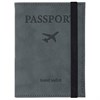 Обложка для паспорта с карманами и резинкой, мягкая экокожа, "PASSPORT", серая, BRAUBERG, 238203 - фото 2638419