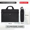 Сумка-портфель BRAUBERG с отделением для ноутбука 15,6", "Tempo", карман, черная, 40х30х4 см, 240453 - фото 2638541