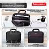 Сумка-портфель BRAUBERG с отделением для ноутбука 15-16", "Control 2", 2 отделения, черная, 41х32х10 см, 240397 - фото 2638591