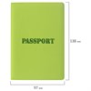 Обложка для паспорта, мягкий полиуретан, "PASSPORT", салатовая, STAFF, 237607 - фото 2638685