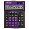Калькулятор настольный BRAUBERG EXTRA COLOR-12-BKPR (206x155 мм),12 разрядов, двойное питание, ЧЕРНО-ФИОЛЕТОВЫЙ, 250480 - фото 2639061