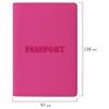 Обложка для паспорта, мягкий полиуретан, "PASSPORT", розовая, STAFF, 237605 - фото 2639119