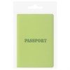 Обложка для паспорта, мягкий полиуретан, "PASSPORT", салатовая, STAFF, 237607 - фото 2639499
