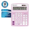 Калькулятор настольный BRAUBERG EXTRA PASTEL-12-PR (206x155 мм), 12 разрядов, двойное питание, СИРЕНЕВЫЙ, 250489 - фото 2639646