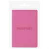 Обложка для паспорта, мягкий полиуретан, "PASSPORT", розовая, STAFF, 237605 - фото 2639732