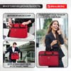 Сумка-портфель BRAUBERG с отделением для ноутбука 15,6", "Dialog", 3 кармана, красная, 40х30х7 см, 240462 - фото 2639759