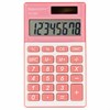 Калькулятор карманный BRAUBERG PK-608-PK (107x64 мм), 8 разрядов, двойное питание, РОЗОВЫЙ, 250523 - фото 2639939