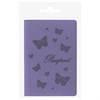 Обложка для паспорта STAFF, бархатный полиуретан, "Бабочки", фиолетовая, 237618 - фото 2640045