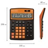 Калькулятор настольный BRAUBERG EXTRA COLOR-12-BKRG (206x155 мм), 12 разрядов, двойное питание, ЧЕРНО-ОРАНЖЕВЫЙ, 250478 - фото 2640221