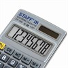 Калькулятор карманный металлический STAFF STF-1008 (103х62 мм), 8 разрядов, двойное питание, 250115 - фото 2640319