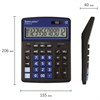 Калькулятор настольный BRAUBERG EXTRA-12-BKBU (206x155 мм), 12 разрядов, двойное питание, ЧЕРНО-СИНИЙ, 250472 - фото 2640337