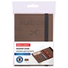 Обложка для паспорта с карманами и резинкой, мягкая экокожа, "PASSPORT", коричневая, BRAUBERG, 238204 - фото 2640421