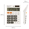 Калькулятор настольный BRAUBERG ULTRA-08-WT, КОМПАКТНЫЙ (154x115 мм), 8 разрядов, двойное питание, БЕЛЫЙ, 250512 - фото 2640565