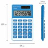 Калькулятор карманный BRAUBERG PK-608-BU (107x64 мм), 8 разрядов, двойное питание, СИНИЙ, 250519 - фото 2640616