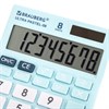 Калькулятор настольный BRAUBERG ULTRA PASTEL-08-LB, КОМПАКТНЫЙ (154x115 мм), 8 разрядов, двойное питание, ГОЛУБОЙ, 250513 - фото 2640774