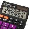 Калькулятор настольный BRAUBERG ULTRA COLOR-12-BKPR (192x143 мм), 12 разрядов, двойное питание, ЧЕРНО-ФИОЛЕТОВЫЙ, 250501 - фото 2641101