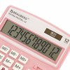 Калькулятор настольный BRAUBERG EXTRA PASTEL-12-PK (206x155 мм), 12 разрядов, двойное питание, РОЗОВЫЙ, 250487 - фото 2641158