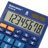 Калькулятор настольный BRAUBERG ULTRA-08-BU, КОМПАКТНЫЙ (154x115 мм), 8 разрядов, двойное питание, СИНИЙ, 250508 - фото 2641336