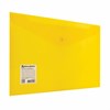 Папка-конверт с кнопкой BRAUBERG А4 до 100 л. прозрачная желтая СВЕРХПРОЧНАЯ 0,18 мм, 270472 - фото 2641355