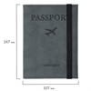 Обложка для паспорта с карманами и резинкой, мягкая экокожа, "PASSPORT", серая, BRAUBERG, 238203 - фото 2641796