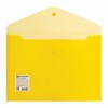Папка-конверт с кнопкой BRAUBERG А4 до 100 л. прозрачная желтая СВЕРХПРОЧНАЯ 0,18 мм, 270472 - фото 2642331