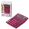 Калькулятор настольный STAFF STF-888-12-WR (200х150 мм) 12 разрядов, двойное питание, БОРДОВЫЙ, 250454 - фото 2642411
