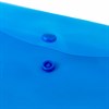 Папка-конверт с кнопкой МАЛОГО ФОРМАТА (240х190 мм), А5, прозрачная, синяя, 0,15 мм, STAFF, 270466 - фото 2642554