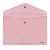 Папка-конверт с кнопкой BRAUBERG "Pastel", А4, до 100 листов, непрозрачная, персиковая, 0,18 мм, 270476 - фото 2642572
