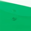 Папка-конверт с кнопкой МАЛОГО ФОРМАТА (240х190 мм), А5, прозрачная, зеленая, 0,15 мм, STAFF, 270464 - фото 2642975