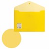 Папка-конверт с кнопкой BRAUBERG А4 до 100 л. прозрачная желтая СВЕРХПРОЧНАЯ 0,18 мм, 270472 - фото 2643685