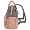 Рюкзак для мамы BRAUBERG MOMMY с ковриком, крепления на коляску, термокарманы, серый/розовый, 40x26x17 см, 270821 - фото 2643914