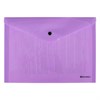 Папка-конверт с кнопкой BRAUBERG "Pastel", А4, до 100 листов, непрозрачная, лиловая, 0,18 мм, 270475 - фото 2643930